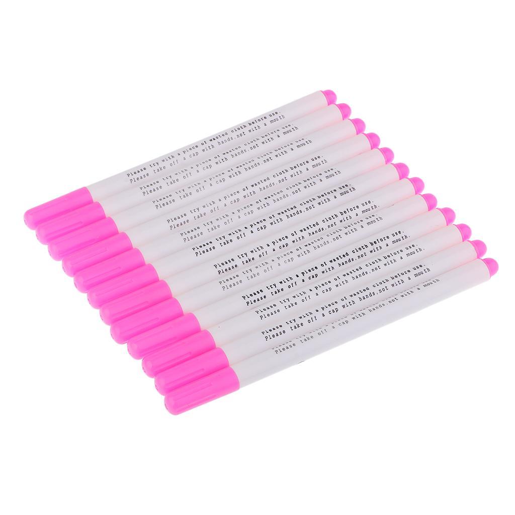 12 Pieces Air Erasable Pen Water Soluble Pen Vanishing Fabric Marker