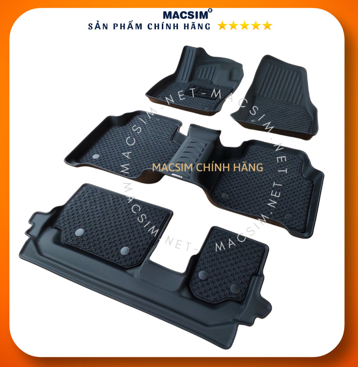 Thảm lót sàn ô tô 2 lớp cao cấp dành cho xe Skoda Kodiaq 2023 nhãn hiệu Macsim chất liệu TPV-3 hàng ghế