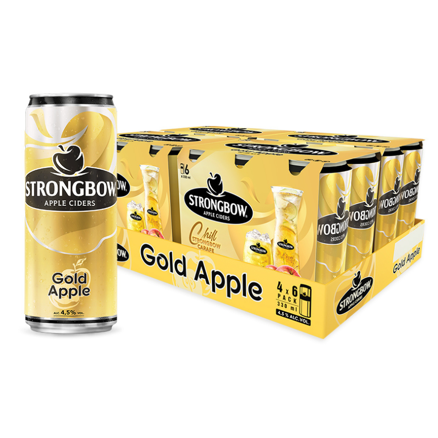 Lốc 6 Lon cao Strongbow vị Táo nguyên bản