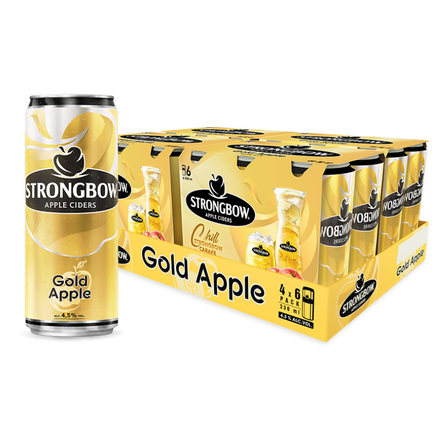 Lốc 6 Lon cao Strongbow vị Táo nguyên bản (330ml x 6 Lon)