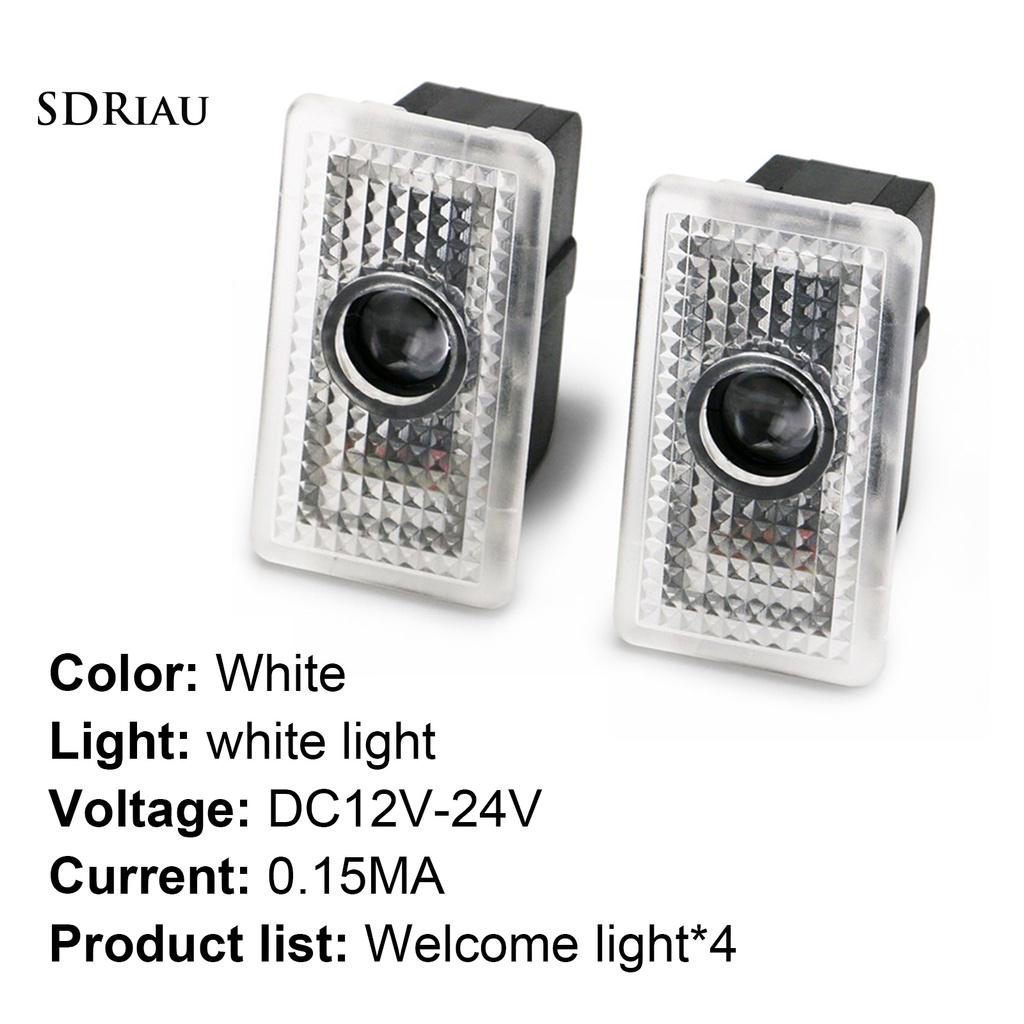TESLA Set 4 Đèn Chiếu Sáng Gắn Cửa Xe Ô Tô