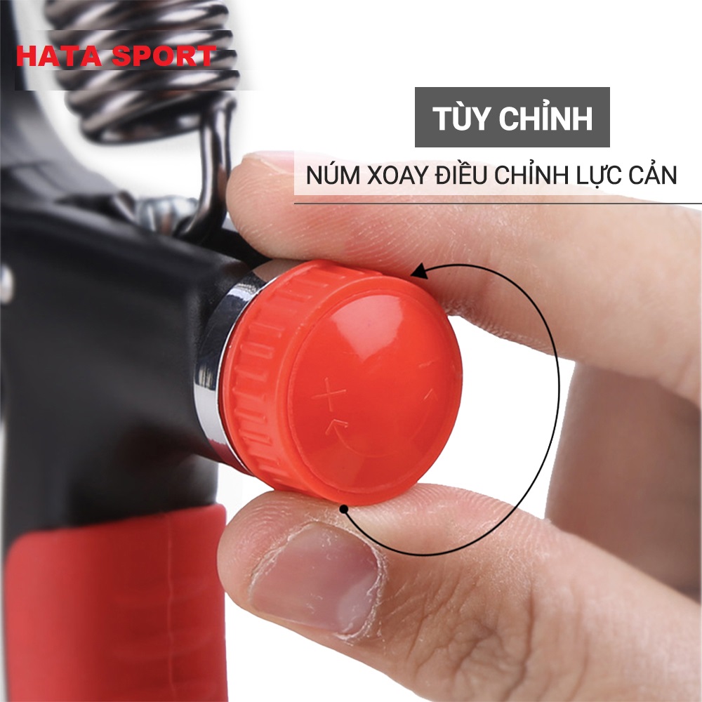 Kìm bóp tập cơ tay Hata Sport HT01E điều chỉnh lực 5kg đến 60kg chắc chắn