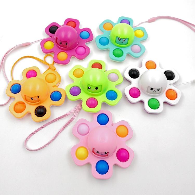 Con Quay Đồ Chơi Spinner Hình Bạch Tuộc Bằng Silicon