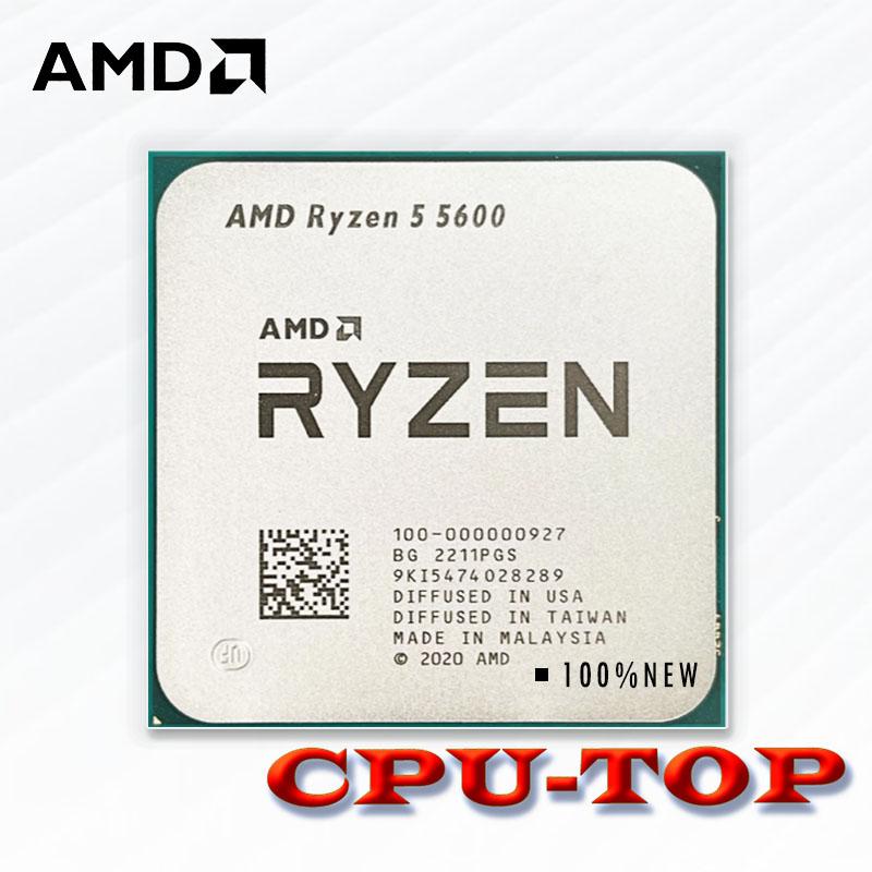 MỚI AMD Ryzen 5 5600 R5 5600 3.5 GHz 6 Nhân 12 Luồng 7NM L3 = 32M 100-000000927 Ổ Cắm AM4 Không Quạt