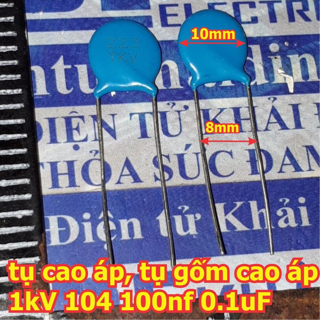 20 con tụ cao áp, tụ gốm cao áp, tụ xanh dương 1kV 1000V 223 22nf 0.022uF kde5979