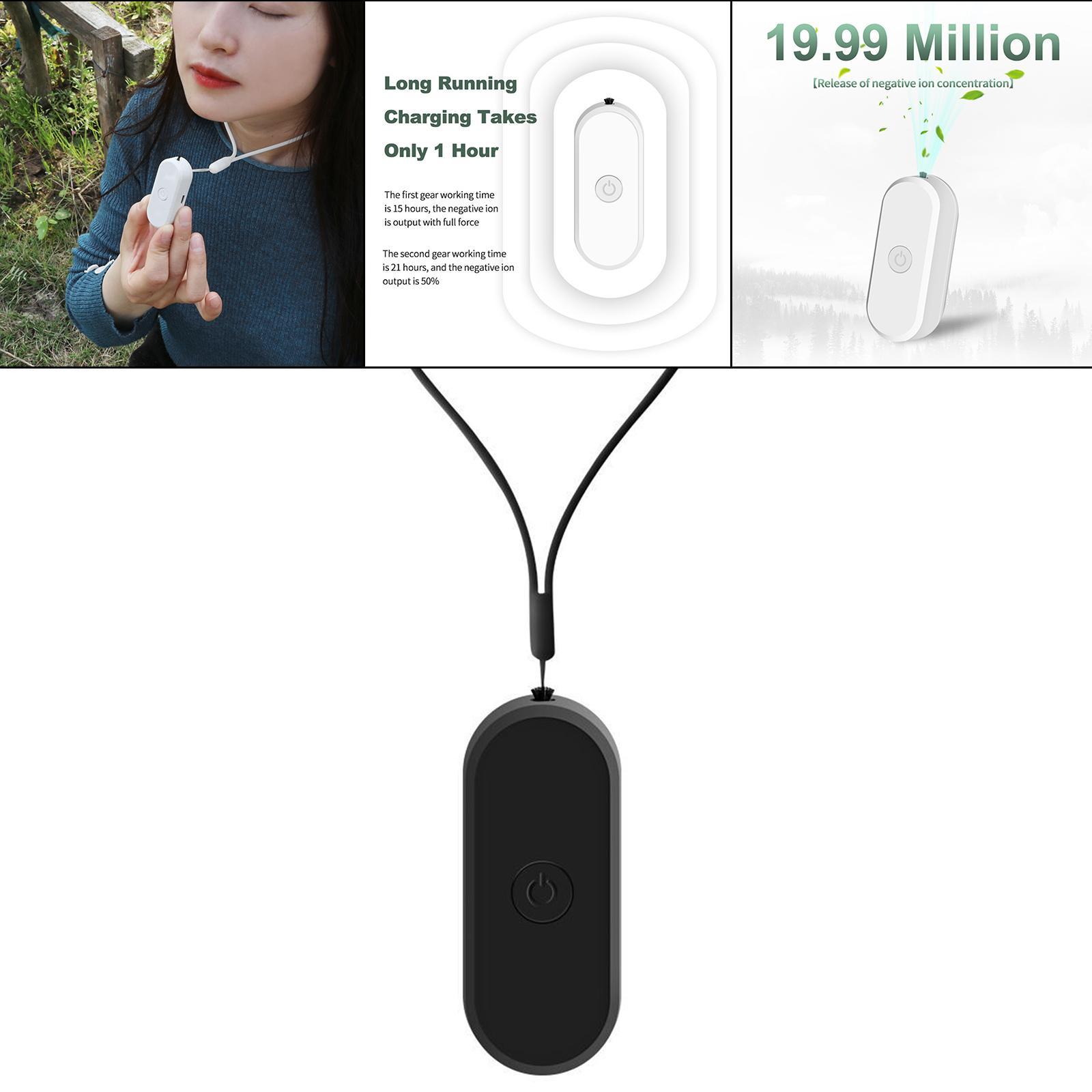 Hanging Purifier Personal Mini for Household Eliminating Dust Black