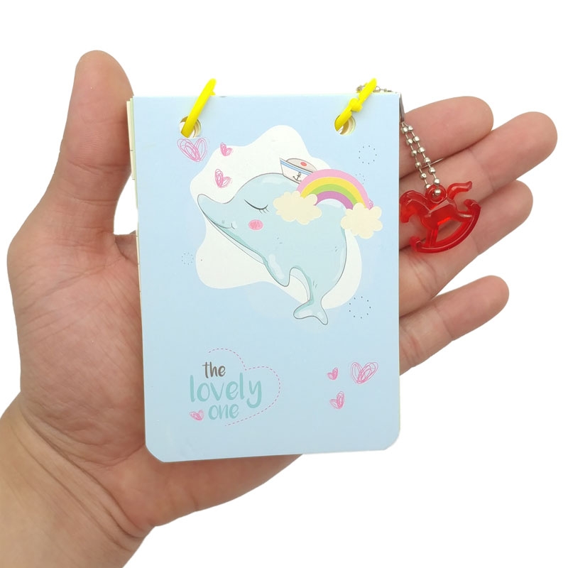 Sổ Note Nhí XQA7-958 - Hình Cá Heo - Màu Xanh Da Trời