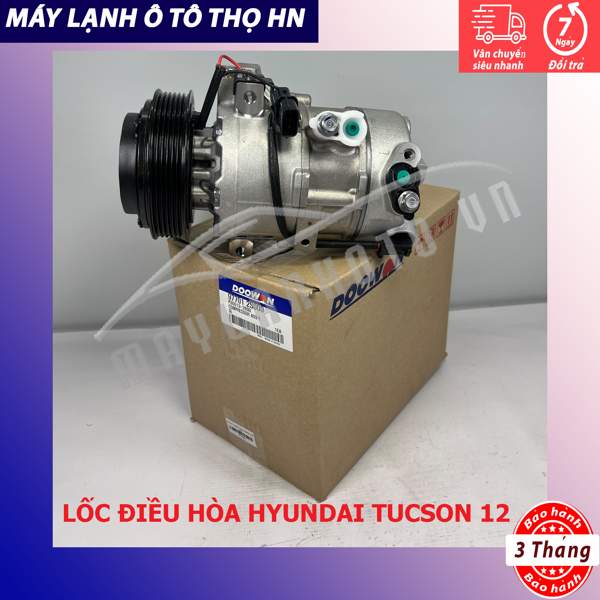 Lốc điều hòa  HYD Tucson IX-Kia Sportage 2008 2009 2010 2011 2012 3 chân Hàn Quốc 08 09 10 11 12 97701-2S000
