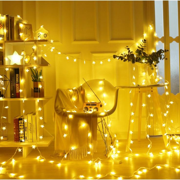 Dây đèn LED hình ngôi sao decor trang trí phòng ngủ siêu xinh
