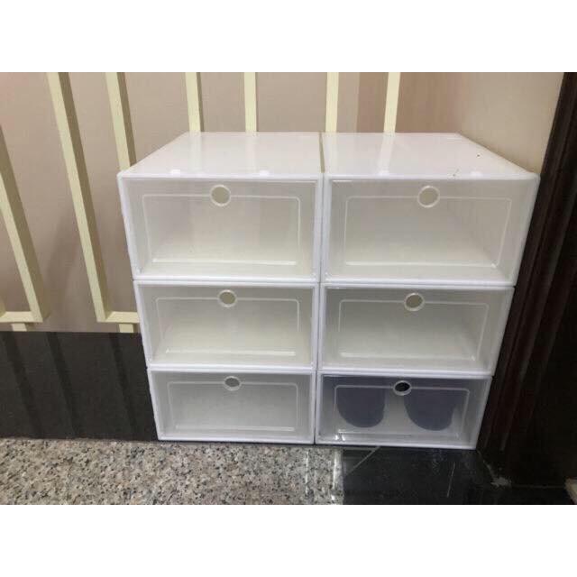 Hộp đựng giày nắp cứng màu trắng loại 1 L7 in 1