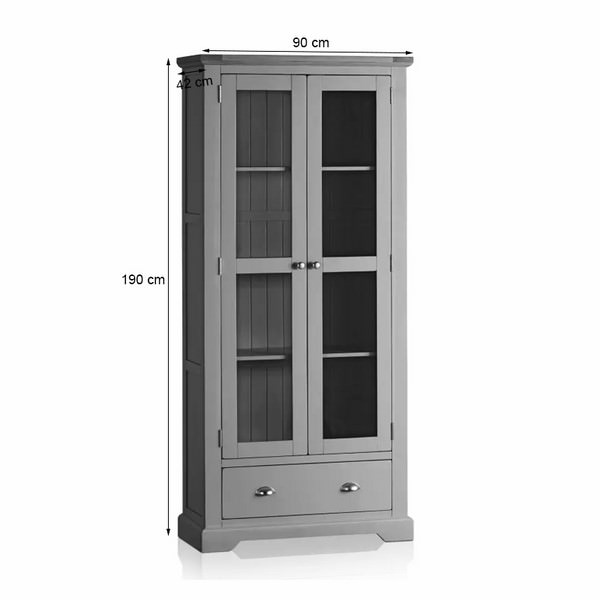 Tủ trưng bày 2 cánh kính St.Ives gỗ sồi
