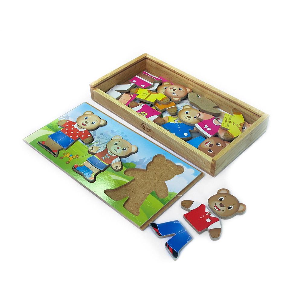 Đồ chơi gỗ Winwintoys - Thời trang gia đình gấu 68232