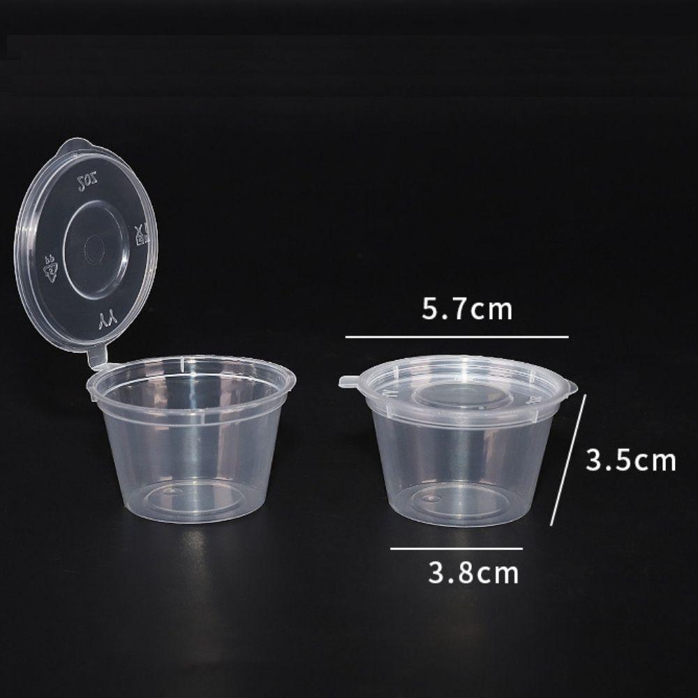 Hộp Đựng Nước Sốt Chất Liệu Nhựa Pp Màu Trong Suốt Dung Tích 2oz