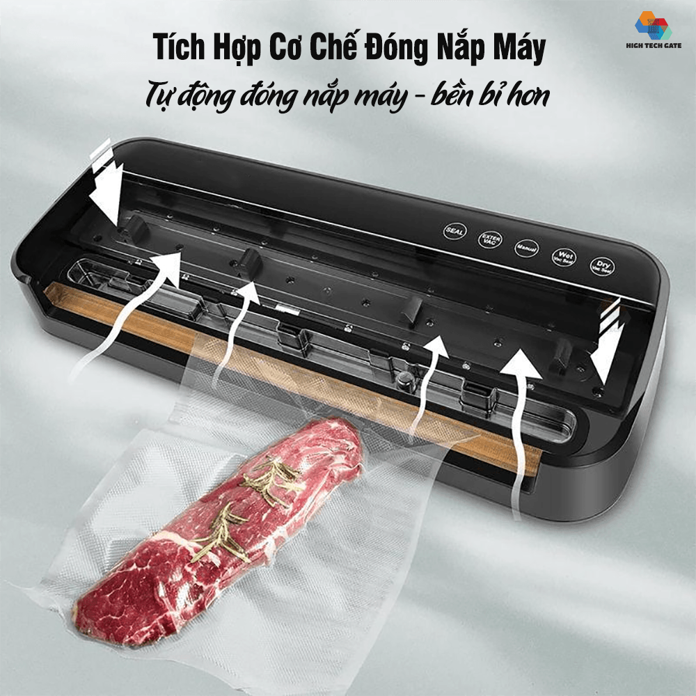 Máy Hút Chân Không Thực Phẩm AP-18 tự động hoàn toàn, tích hợp 5 chế độ hút đa năng, cơ chế đóng mở nắp máy tự động bền bỉ, hàng chính hãng