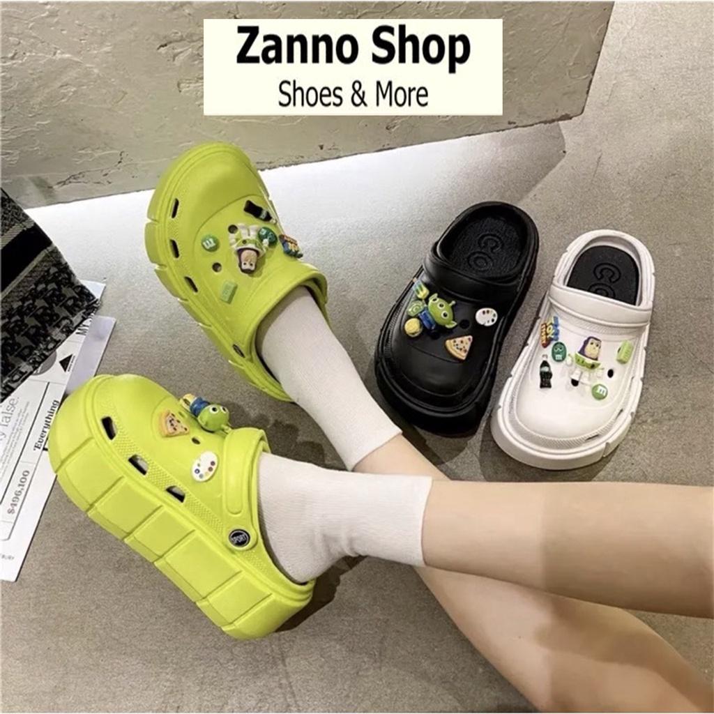 Dép Cross Nữ Đế Cao 6cm Kèm Sticker Siêu Dễ Thương HOT 2022