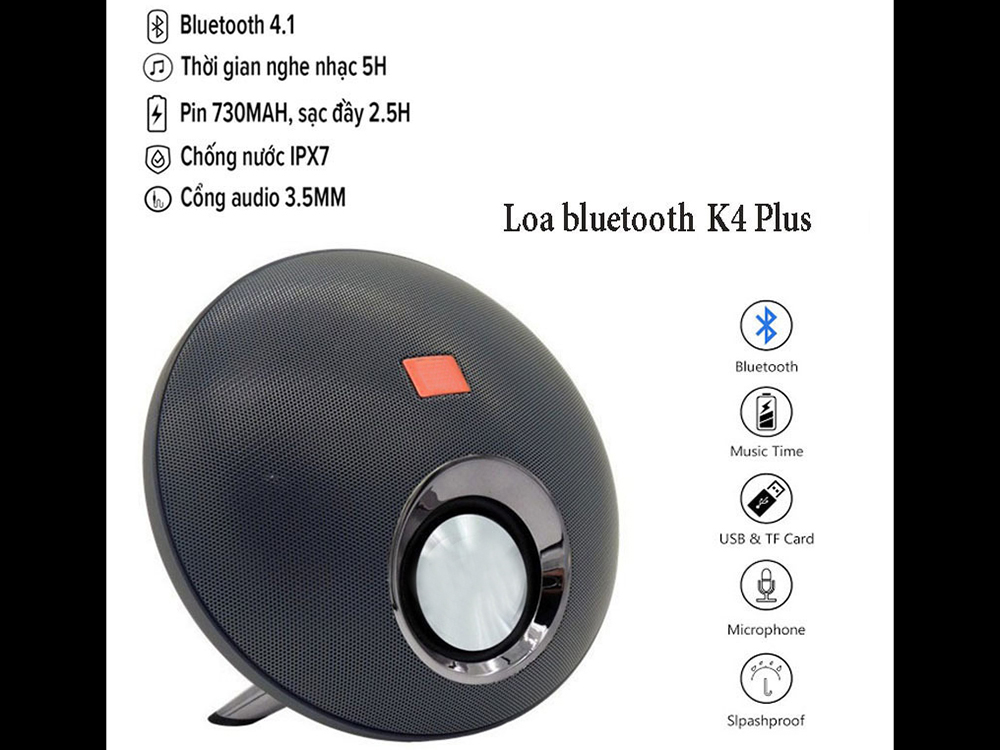 Loa Bluetooth K4 Plus Kiêm Pin Dự Phòng 4000mAh