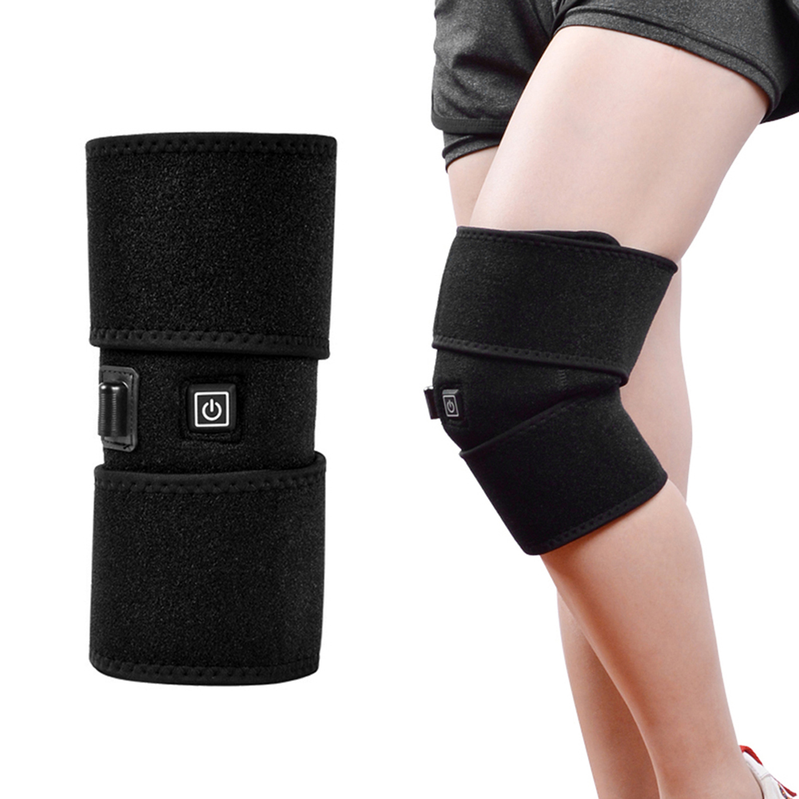 Băng đầu gối Brace Wrap Hỗ trợ tấm sưởi ấm đầu gối giảm đau của Mỹ