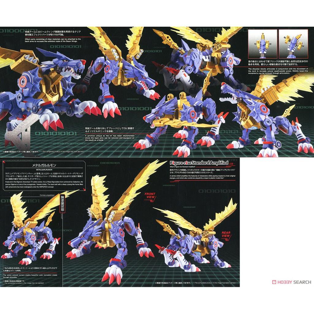 Bộ đồ chơi mô hình lắp ráp Figure-rise Standard Amplified METAL GARURUMON