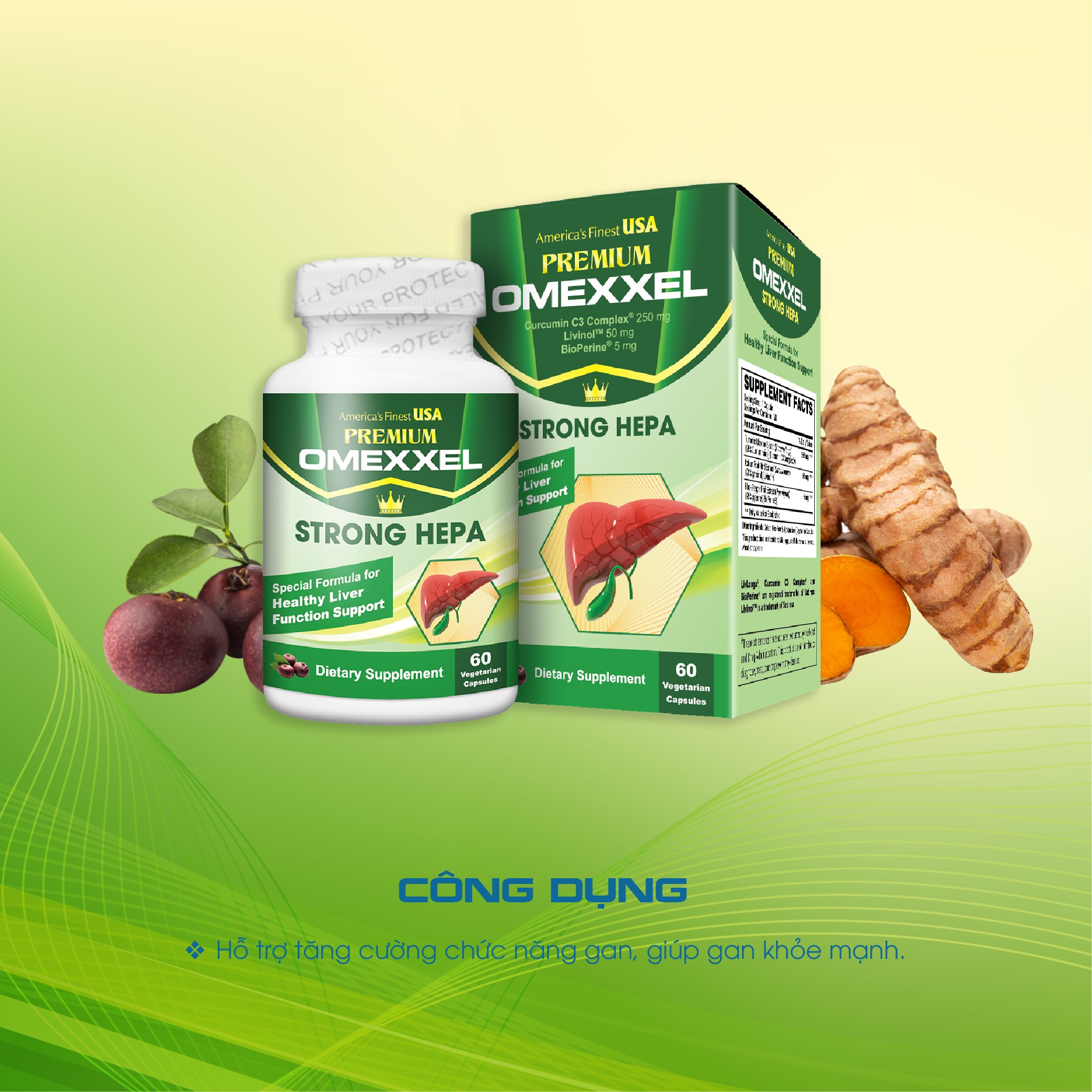 Viên uống hỗ trợ chức năng gan PREMIUM OMEXXEL STRONG HEPA