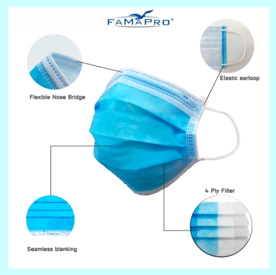 - Khẩu trang y tế kháng khuẩn 4 lớp Famapro Max