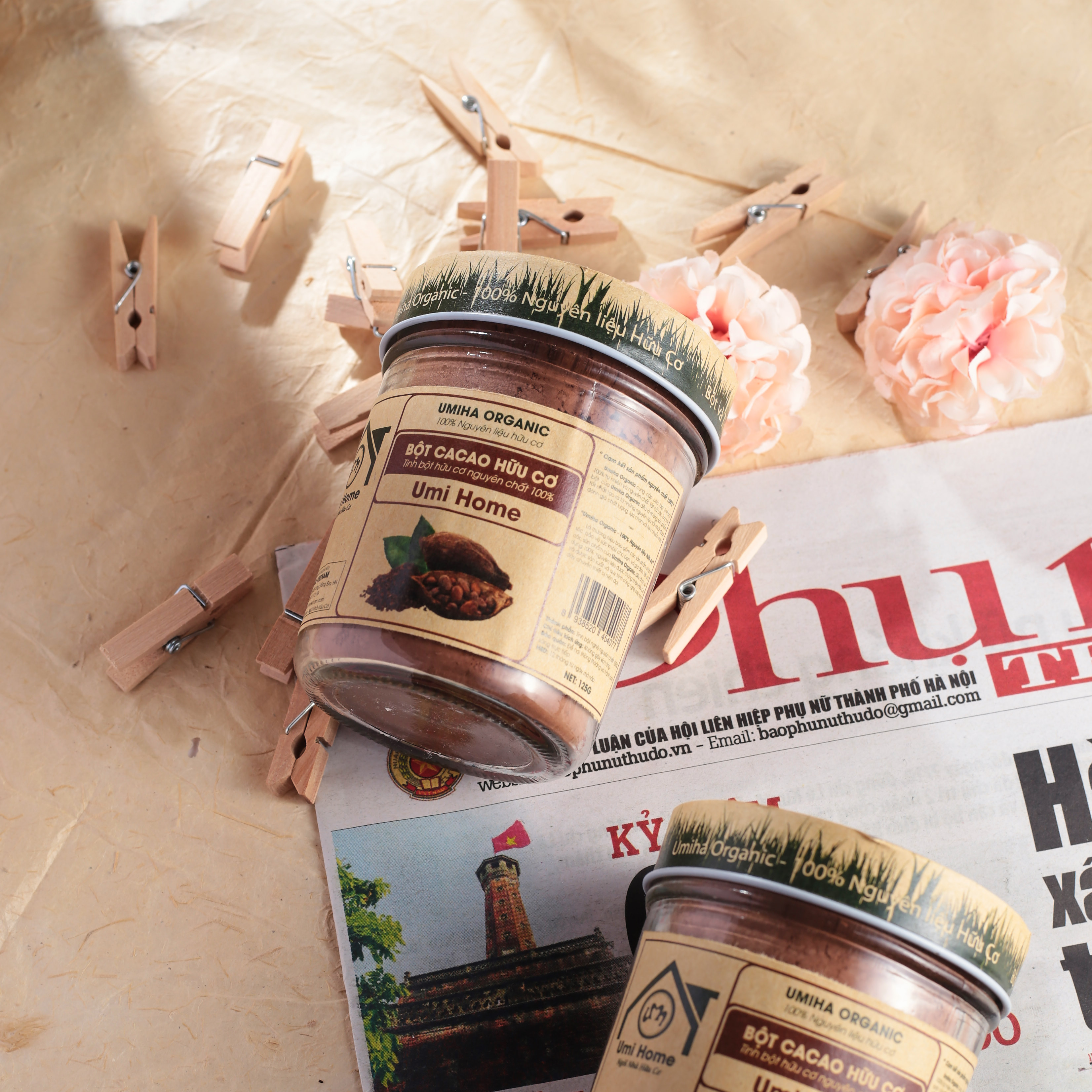 Bột Cacao Nguyên Chất UMIHOME - Bột đắp mặt dưỡng trắng da loại bỏ thâm nám hiệu quả tại nhà