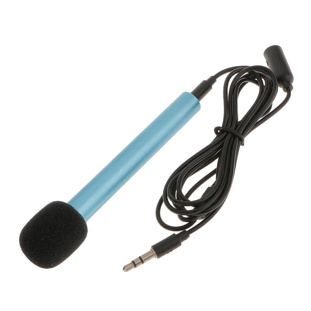 Mini 3.5mm Microphone Mic for Mobile Phone Smartphones Accessories Blue