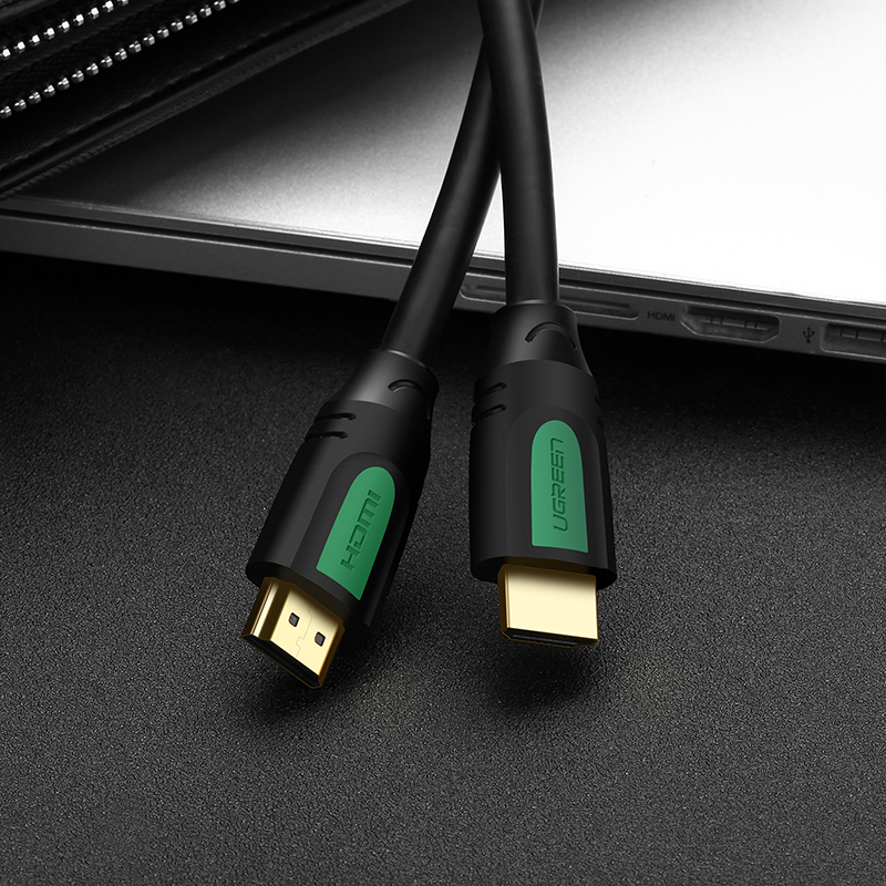 Dây cáp HDMI 2.0 thuần đồng 100%, 19+1 (1.5m) dùng cho Tivi, máy tính, máy chiếu, màn hình UGREEN HD101 40461 - Hàng chính hãng