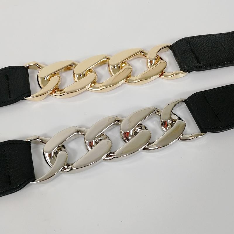 Dây Chuyền Vàng Dây Thun Kim Loại Bạc Eo Cho Phụ Nữ Ceiture Femme Co Giãn ds Nữ Phối Ketting Riem Dây Thắt Lưng
