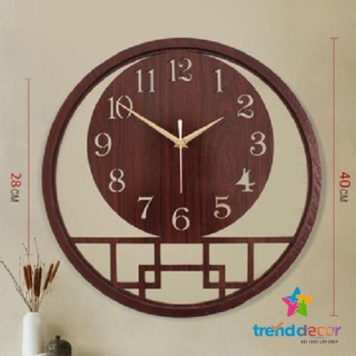 Đồng Hồ Gỗ Treo Tường Đồng Hồ Trang Trí Decor Phòng Khách Phong Cách Vintage