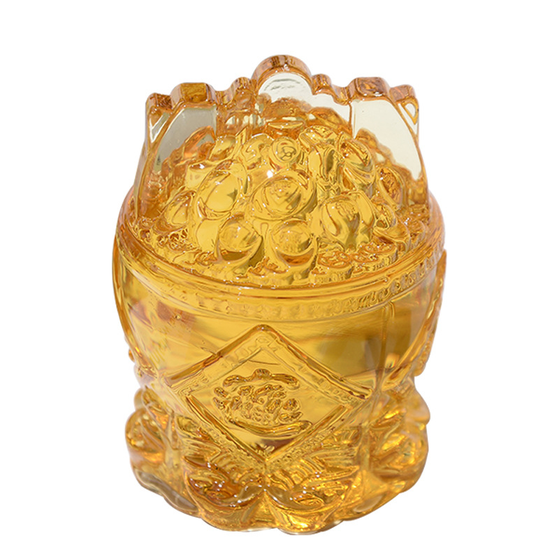 Giỏ vàng tài lộc bằng lưu ly - chiêu tài tấn lộc 6cm