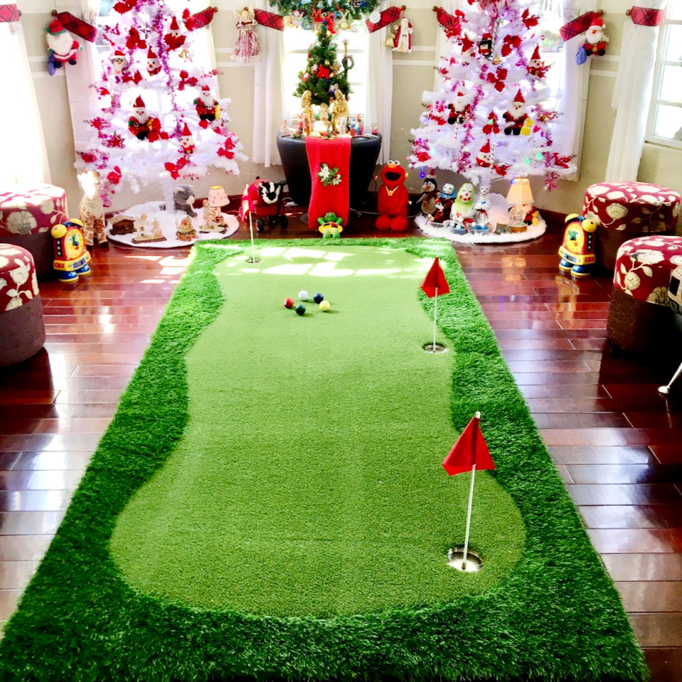 Bộ Thảm tập Putting Golf , Dày 3cm: Kèm 3 lỗ cờ inox, Cao cấp, Bền bỉ, Đàn hồi tốt.