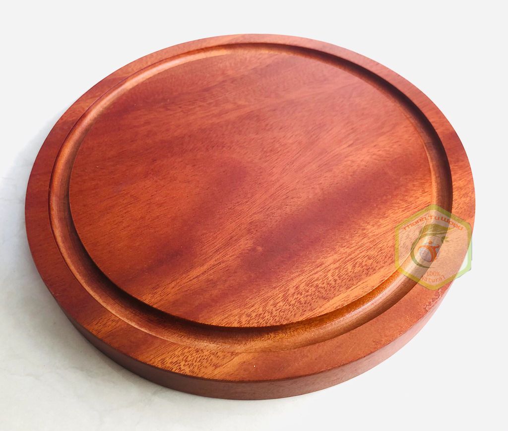 THỚT TRÒN DÉCOR GỖ XÀ CỪ THANH TÚ 20CM