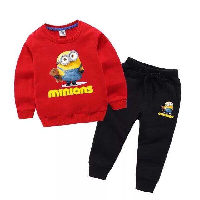 Bộ đồ thu đông in hình Minion cho bé Bo051