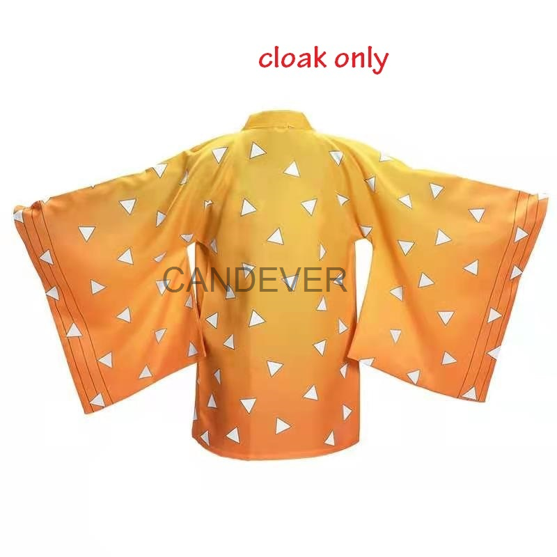 Anime Demon Slayer Kimetsu Không Yaiba Agatsuma Zenitsu Trang Phục Hóa Trang Nam Nhật Bản Kim Đồng Nhất Halloween Tóc Giả Bé Trai Con Trẻ Em