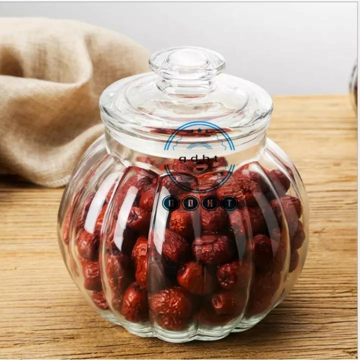 HŨ HỘP THỦY TINH BÍ NGÔ NẮP THỦY TINH 1900ML