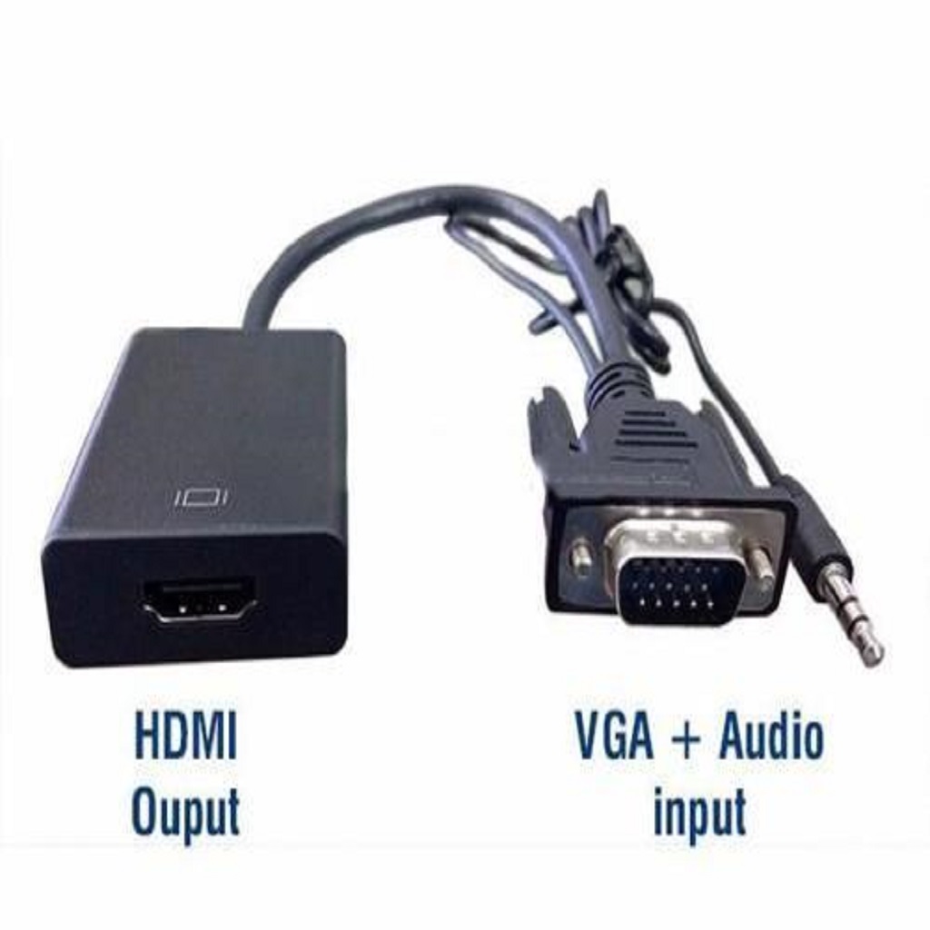 Cáp chuyển đổi tín hiệu VGA sang HDMI có audio- VGA to HDMI có AV - hàng chính hãng Vinetteam