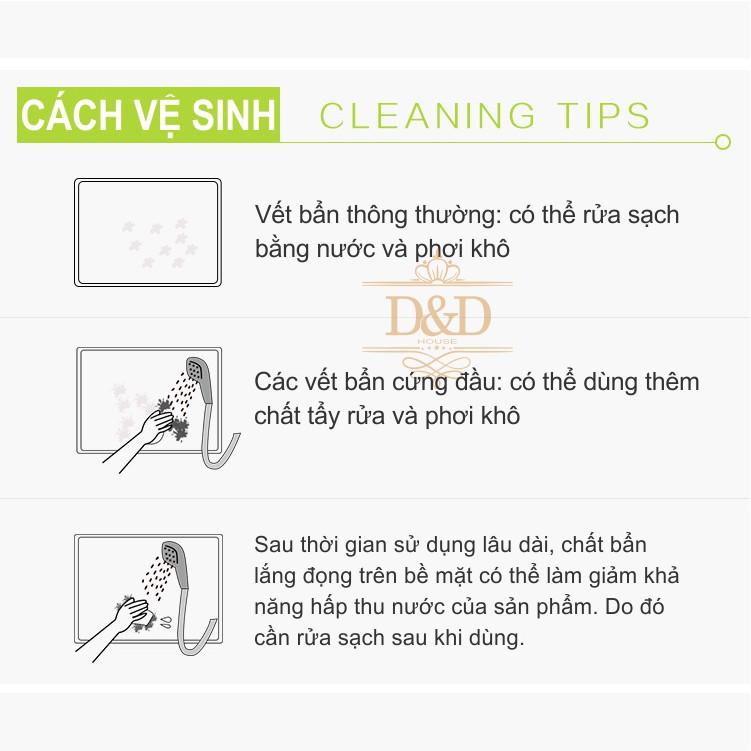 Set bộ lót ly, cốc Diatomite siêu hút nước họa tiết, thông điệp dễ thương