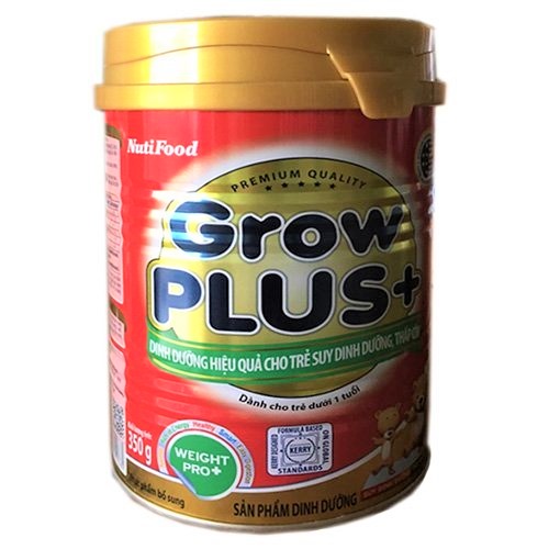 SỮA GROWPLUS+ DINH DƯỠNG HIỆU QUẢ CHO TRẺ SUY DINH DƯỠNG, THẤP CÒI DÀNH CHO TRẺ TỪ 0 ĐẾN 12 THÁNG - 350G