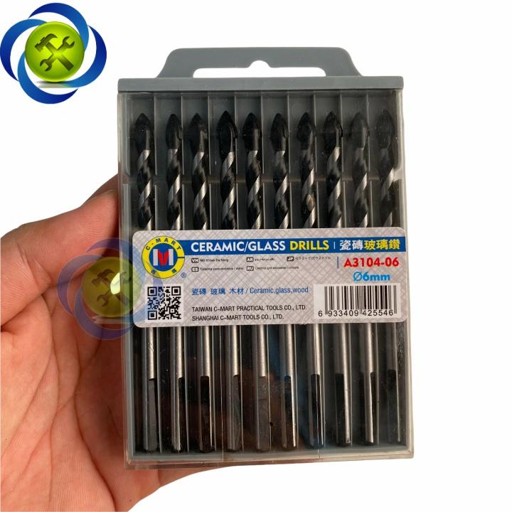 Mũi khoan gạch men 6mm C-Mart A3104-06 màu đen