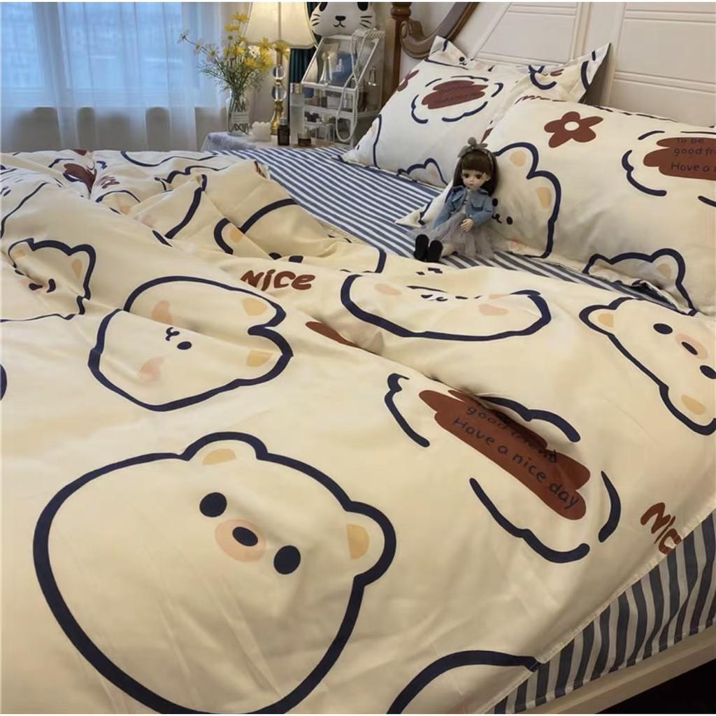 Bộ Chăn ga gối cotton poly