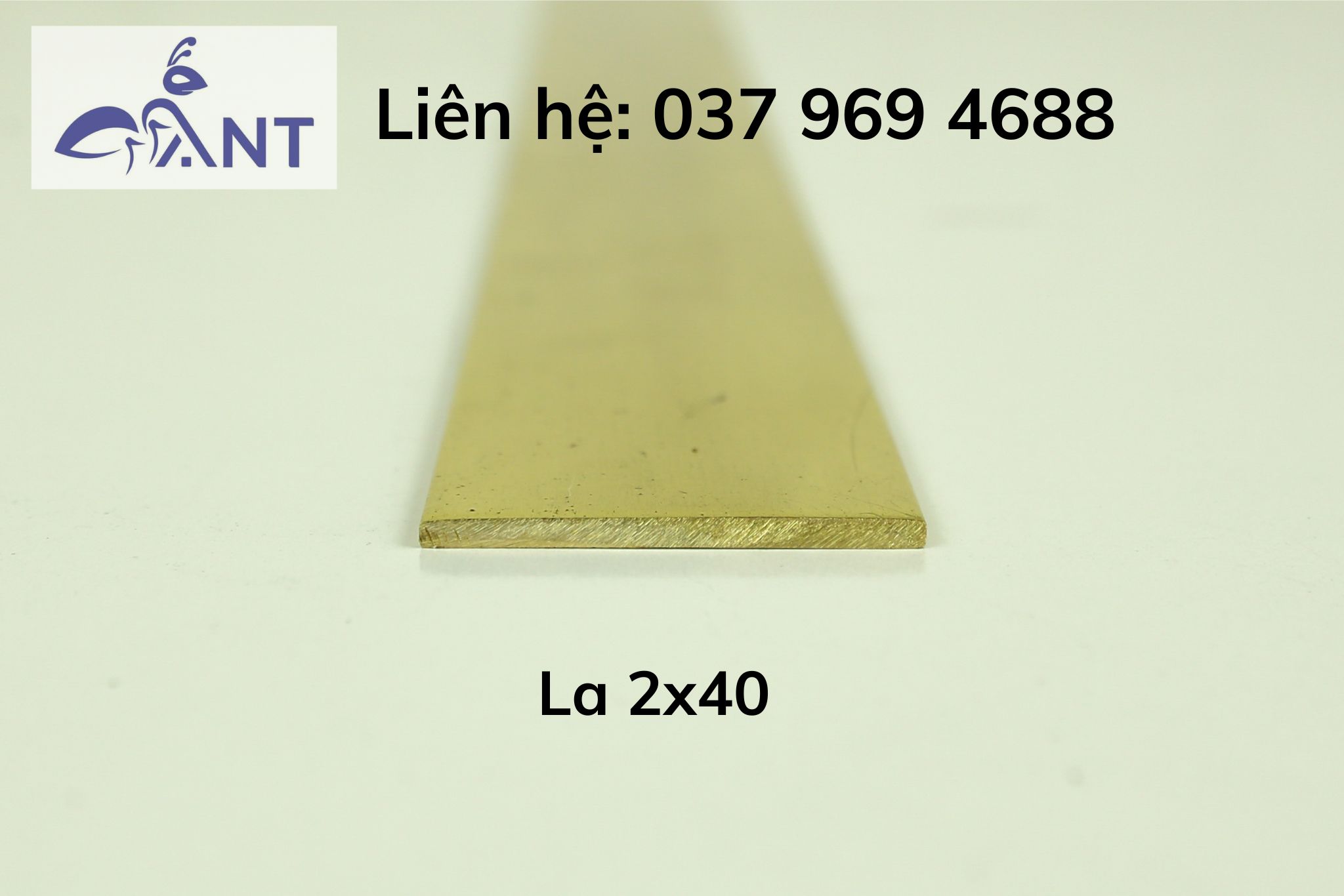 Nẹp đồng la 2x40, nẹp la trang trí, thanh la đồng, thanh dài 3m, có hỗ trợ cắt theo kích thước