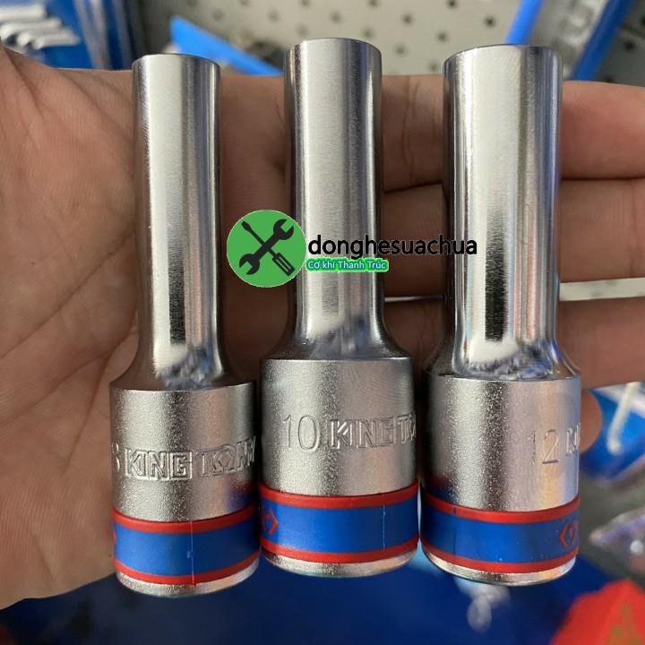 Tuýp, Đầu Khẩu Trắng 1/2 Dài 77mm 12 cạnh Kingtony 4230 đầy đủ size
