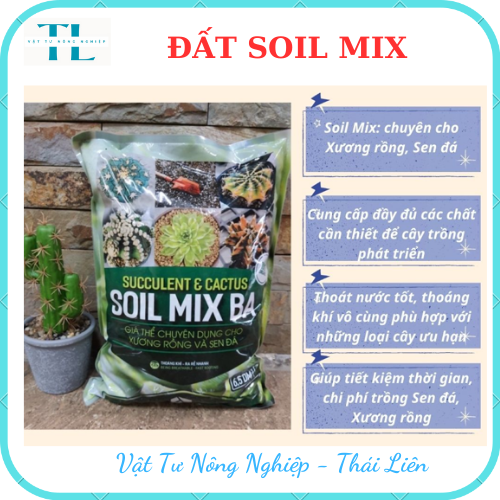 Đất Soil Mix chuyên trồng sen đá xương rồng kích rễ tăng trưởng, Đất chuyên dụng cho sen đá xứ nóng