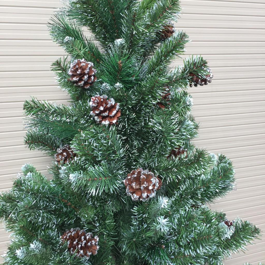 Cây thông Noel 3 loại lá gắn trái thông nhiều kích cỡ