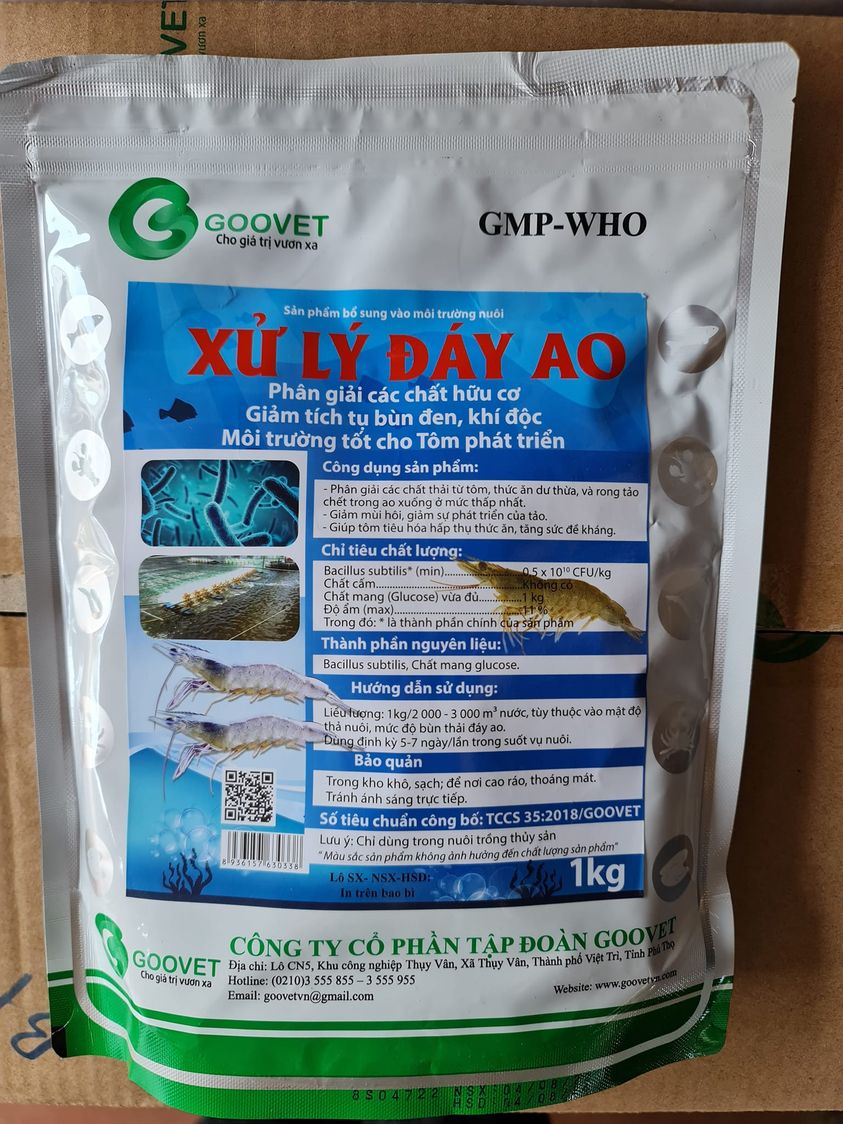 XỬ LÝ ĐÁY AO CHUYÊN CHO TÔM 1KG