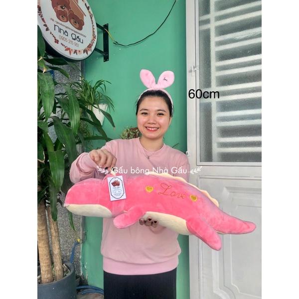 Gấu bông ôm khủng long Love dễ thương, cực mềm mịn