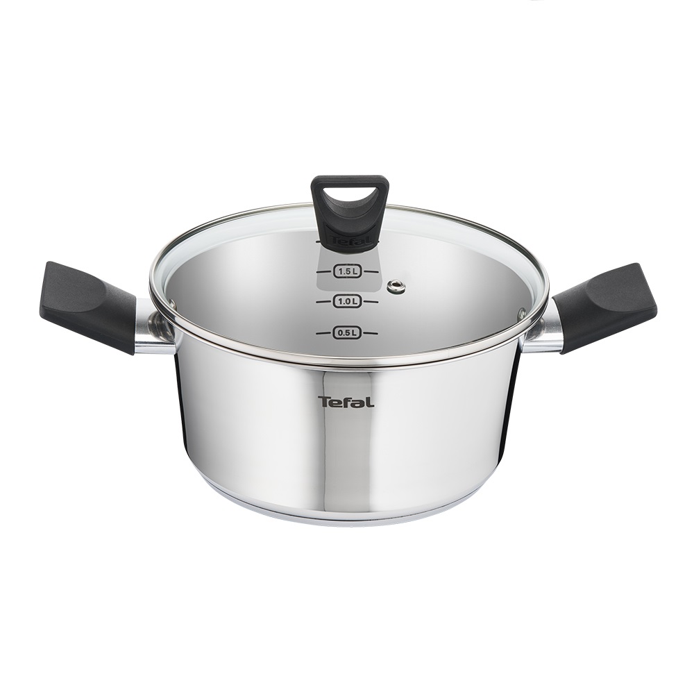 Nồi inox chống dính đáy từ Tefal Simpleo 24cm, dùng cho mọi loại bếp- Hàng chính hãng