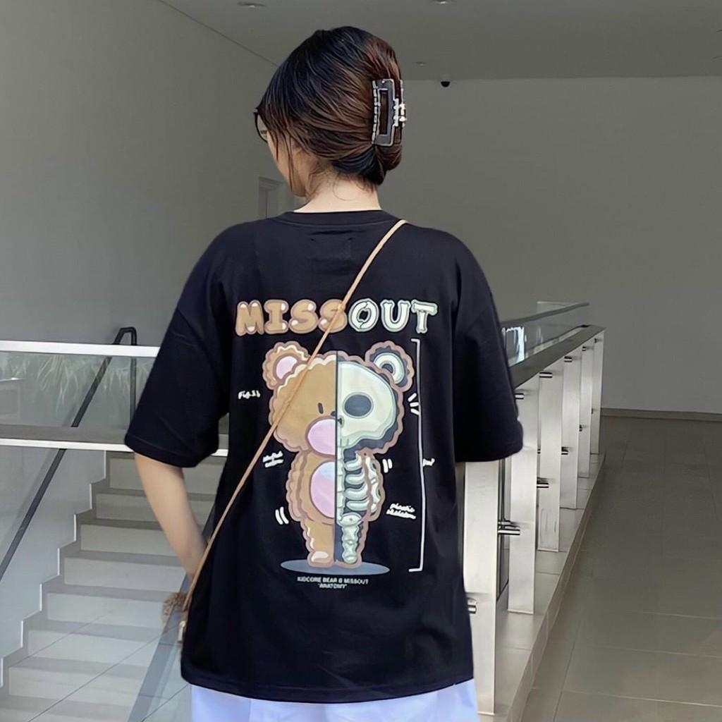 Áo Thun Local Brand Missout Gấu Nam Nữ Tay Lỡ Oversize Unisex Full Mạc