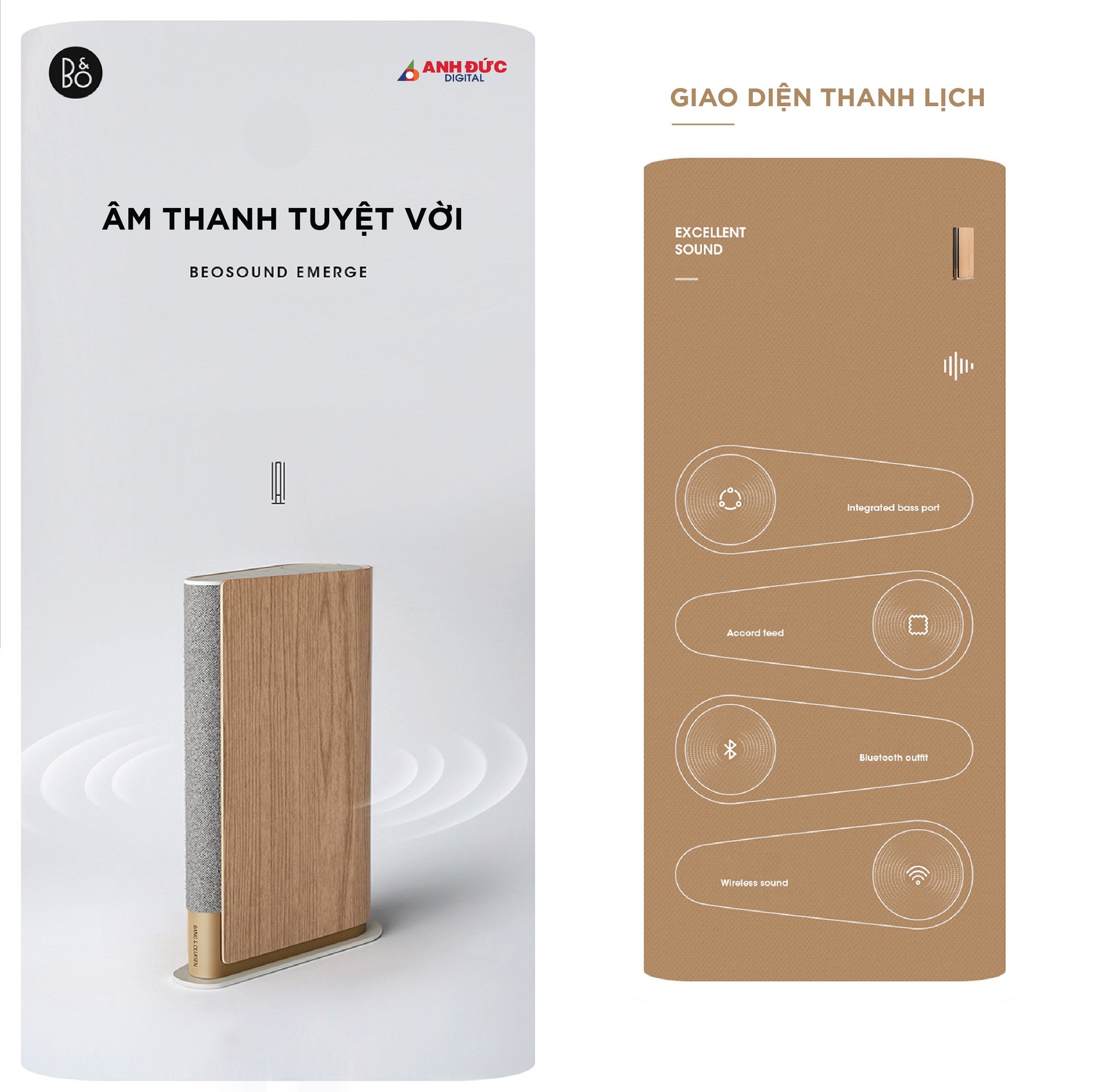 Loa B&amp;O Beosound Emerge - Bảo Hành 36 Tháng - Hàng Chính Hãng