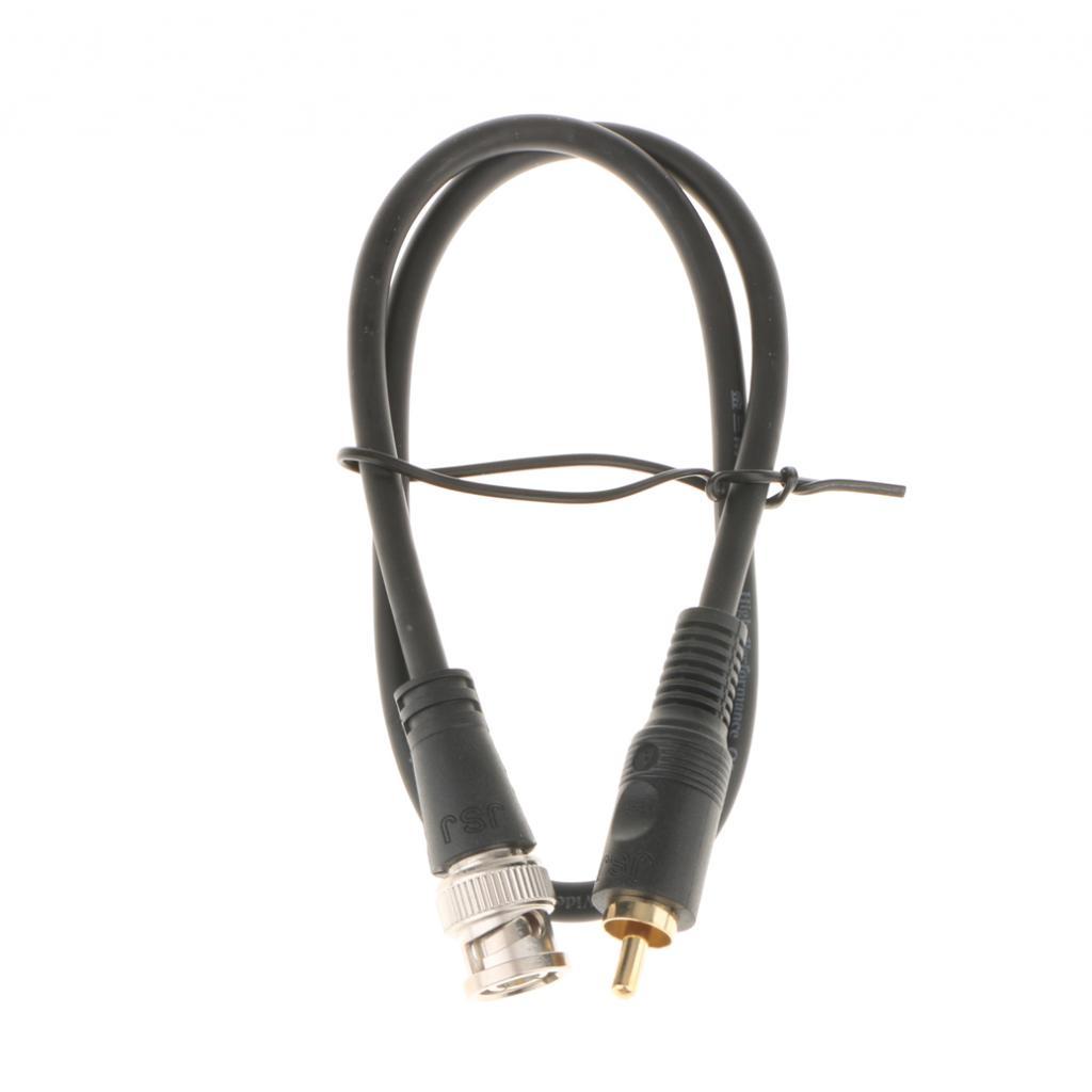 2Pcs BNC Male RCA Male Cable Video/ Audio for CCTV DVR to TV Connector Cable